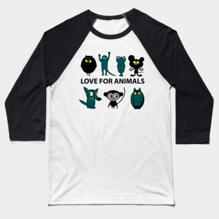 Love for animals Baseball T-Shirt